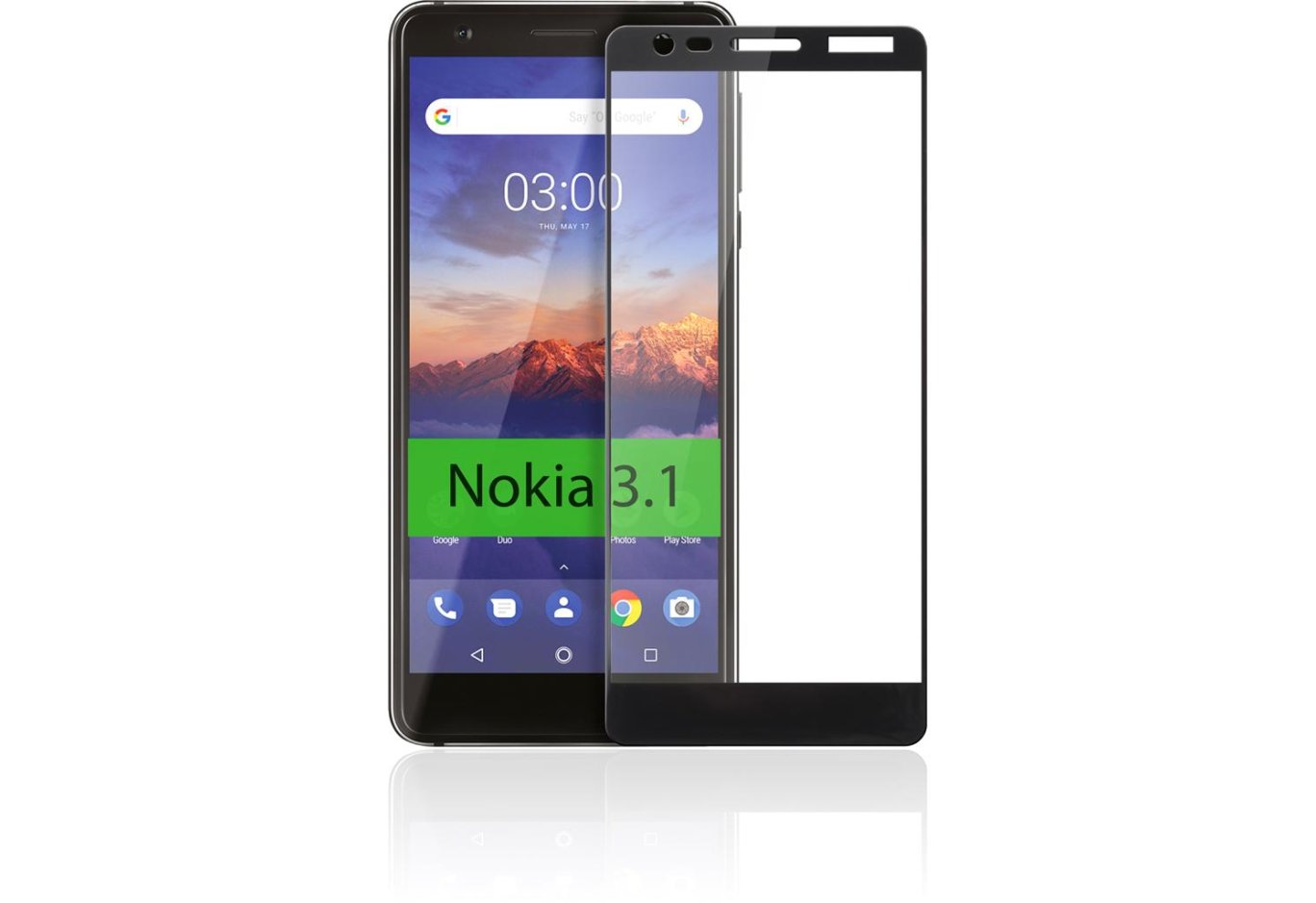 Скло захисне Vinga для Nokia 3.1 Black (VTPGS-N31B)