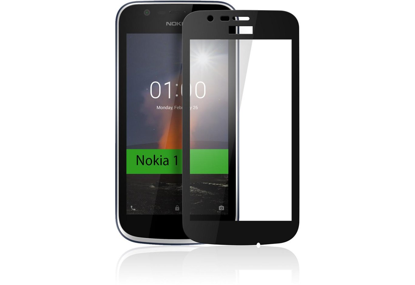 Protective glass Vinga для Nokia 1 Black (VTPGS-N1B)