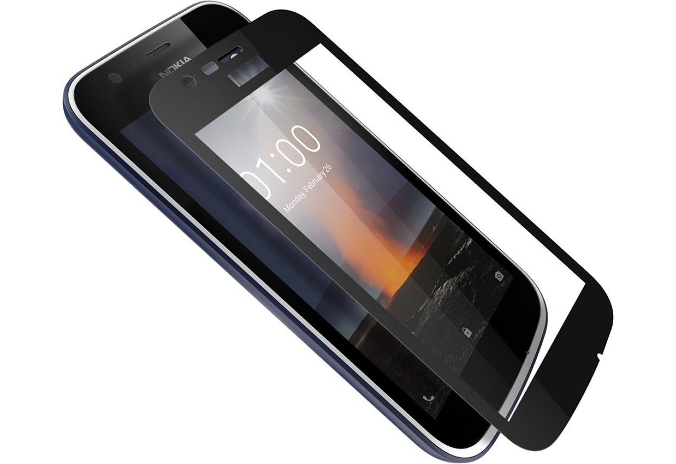 Protective glass Vinga для Nokia 1 Black (VTPGS-N1B)