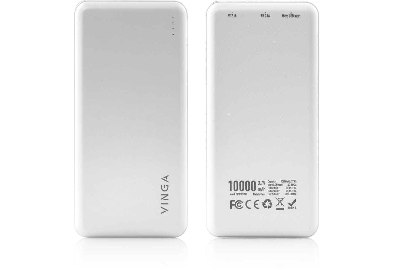 Universal Battery Vinga 10000 mAh white (BTPB1910WH)