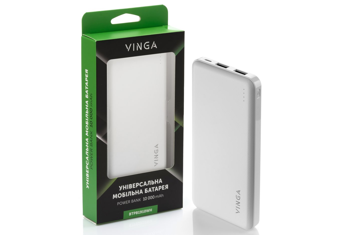 Universal Battery Vinga 10000 mAh white (BTPB1910WH)