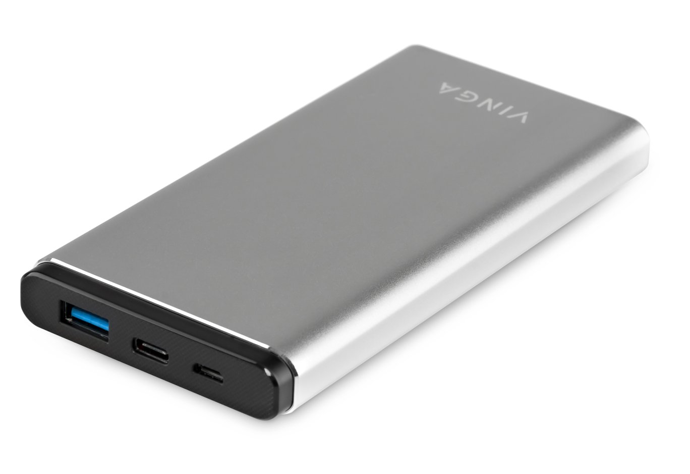 Батарея універсальна Vinga 10000 mAh QC3.0 PD aluminium silver (BTPB1010QCALS)