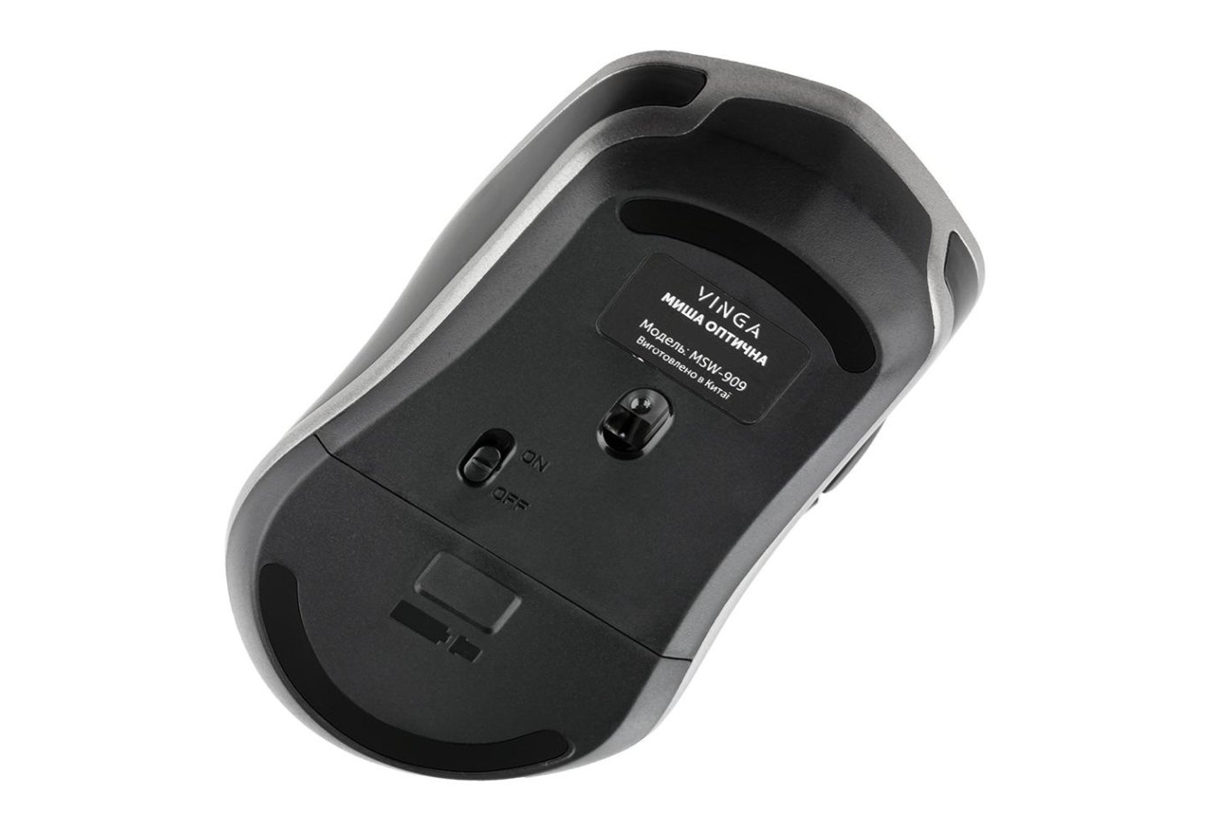 Мишка Vinga MSW-909 Silent black-grey
